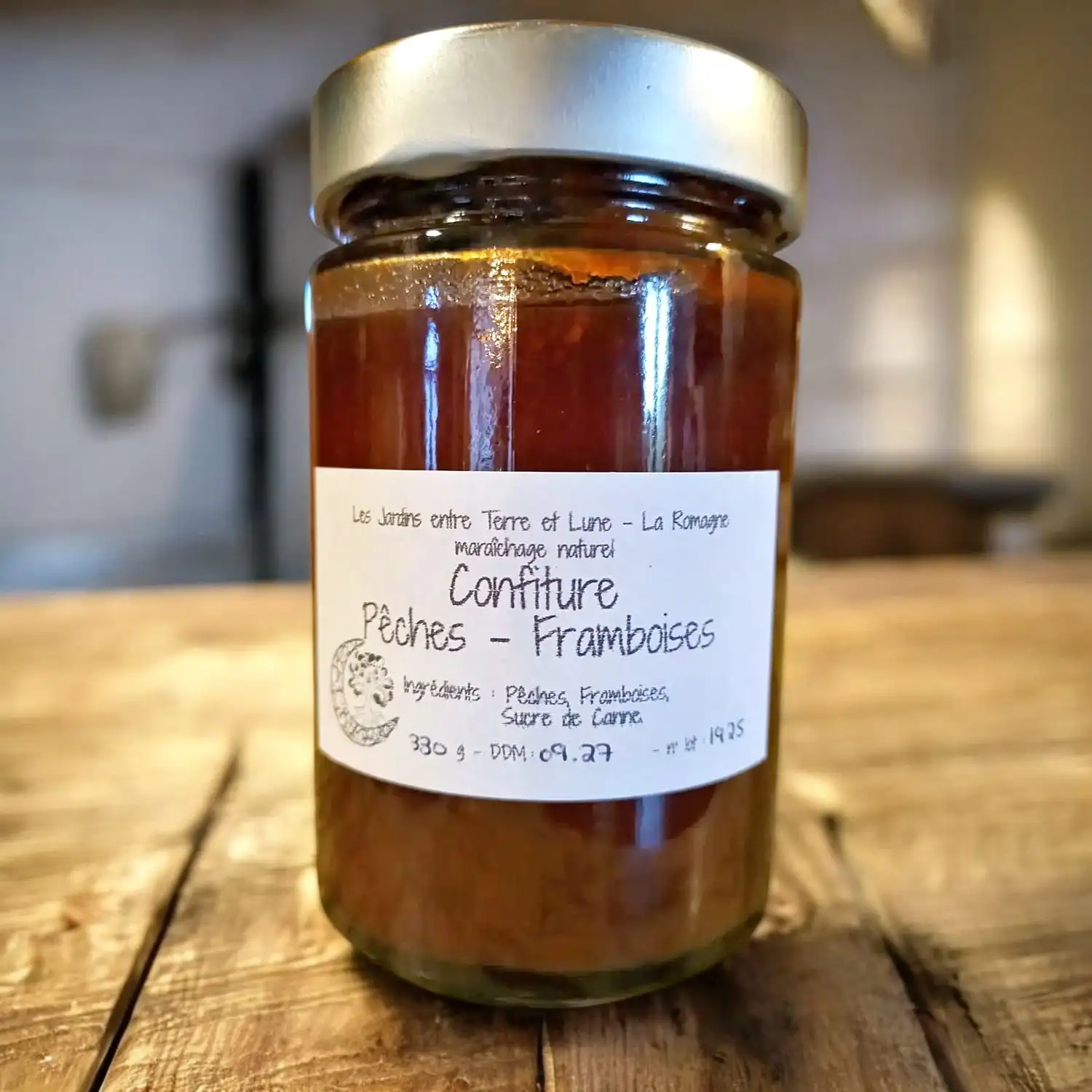 Confiture de Pêches et Framboises